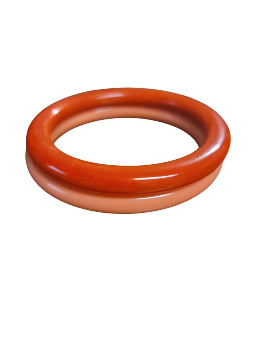 Avon Color Go Round Bracelets Set Peach Red Vintage 1979 Retro